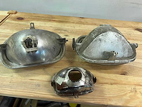 Set rinder motorfiets koplampen (dubbele & enkele halogeenunits)(3x) - afbeelding 2 van  9