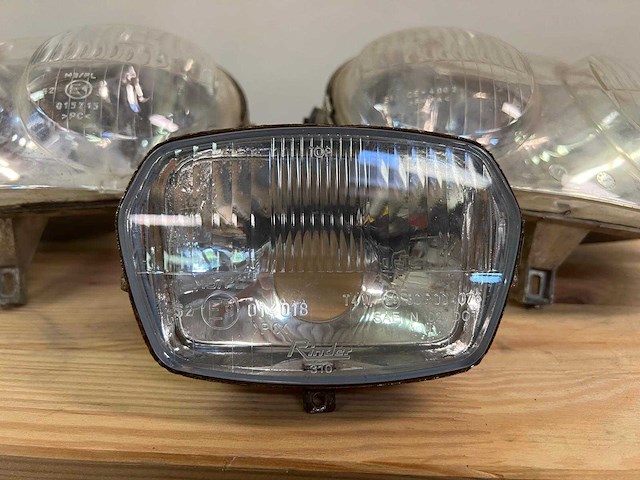 Set rinder motorfiets koplampen (dubbele & enkele halogeenunits)(3x) - afbeelding 3 van  9