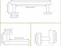 Set roestvrij stalen wandmontage - afbeelding 2 van  2