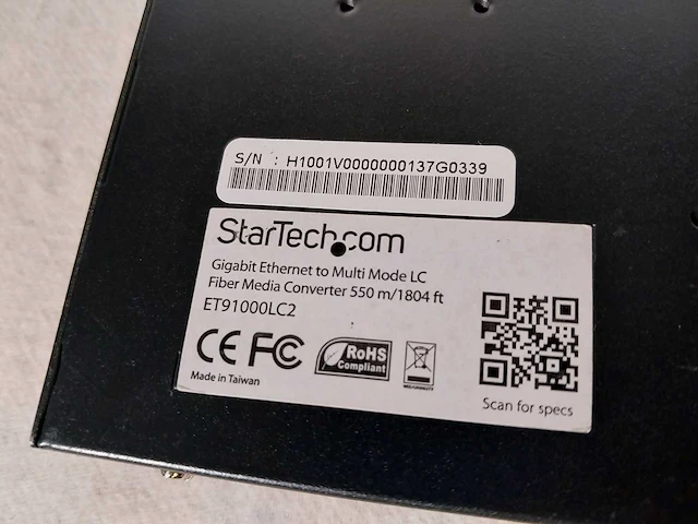 Set startech gigabit ethernet to multi mode lc/sc fiber media converter - max550mtr - afbeelding 5 van  9