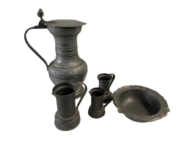 Set tinnen - 5 stuks - afbeelding 1 van  3