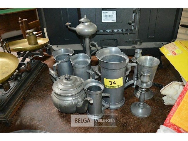 Set tinnen potten - afbeelding 1 van  4