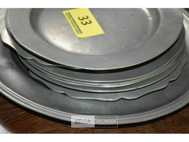 Set tinnen schotels - afbeelding 2 van  4