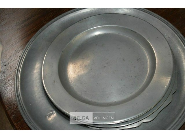 Set tinnen schotels - afbeelding 4 van  4
