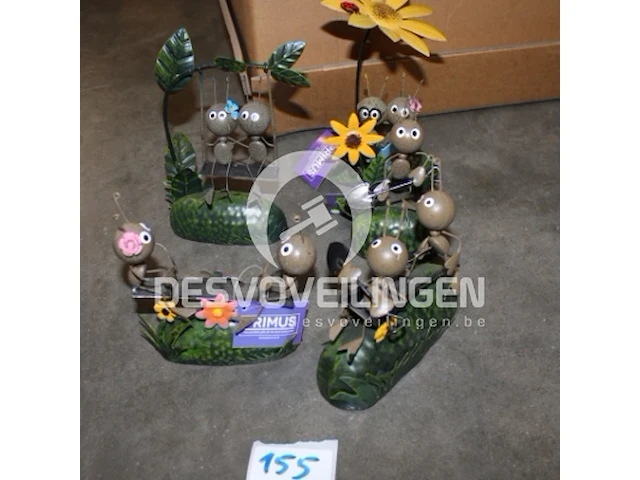 Set tuindecoratie metaal mieren 5 stuks - afbeelding 1 van  2