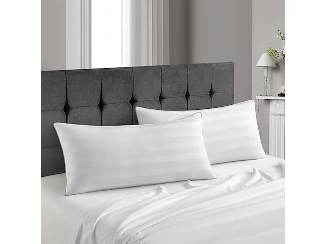 Set v 2 microfiber hoofdkussens 40x80cm - afbeelding 1 van  3
