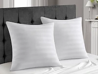 Set v 2 microfiber hoofdkussens 80x80cm - afbeelding 1 van  3