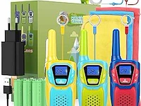 Set v 3 accu walkie-talkie fun-colours—kids - afbeelding 1 van  2