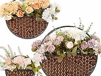 Set v 3 ronde bloempotten metaal - afbeelding 2 van  3