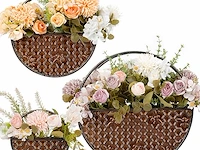 Set v 3 ronde bloempotten metaal - afbeelding 1 van  4