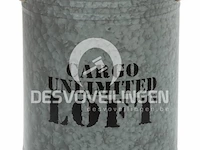 Set v 3 ronde containers metaal deco - afbeelding 2 van  2
