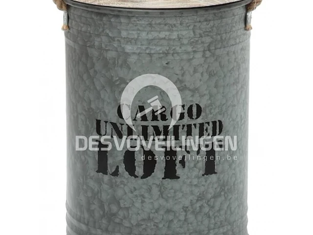 Set v 3 ronde containers metaal deco - afbeelding 3 van  3