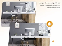 Set v 4 kabelgoten voor bureau zwart - afbeelding 1 van  6