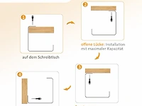 Set v 4 kabelgoten voor bureau zwart - afbeelding 5 van  6
