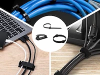 Set v 4 kabelgoten voor bureau zwart - afbeelding 3 van  6