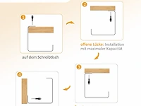 Set v 4 kabelgoten voor bureau zwart - afbeelding 2 van  3