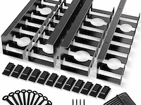 Set v 4 kabelgoten voor bureau zwart - afbeelding 1 van  3