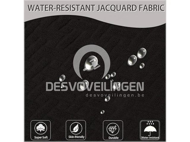 Set v 4 stretch stoelhoezen zwart - afbeelding 5 van  5