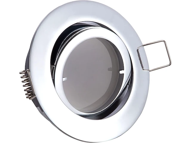 Set v 6 led inbouwspots 23ov chroom rond - afbeelding 3 van  7