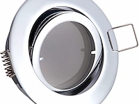 Set v 6 led inbouwspots 23ov chroom rond - afbeelding 3 van  7