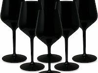 Set v 6 onbreekbare wijnglazen 33cl zwart - afbeelding 2 van  3