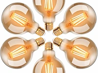 Set v 6 vintage g95 e27led lampen - afbeelding 2 van  4