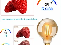 Set v 6 vintage g95 e27led lampen - afbeelding 4 van  4