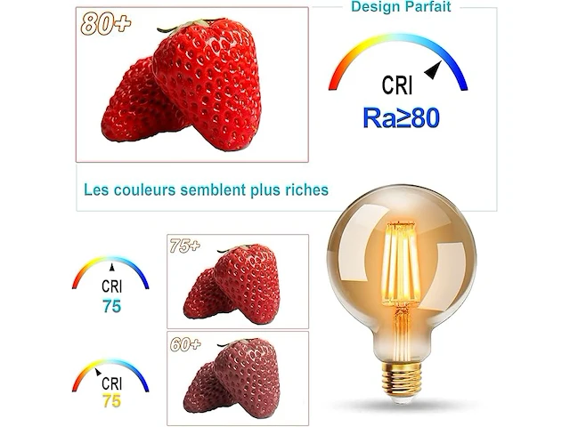 Set v 6 vintage g95 e27led lampen - afbeelding 4 van  4