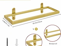Set v 9 hangende wijnfleshouders goudkleurig - afbeelding 4 van  4