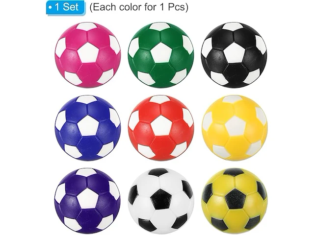 Set v 9 tafelvoetbal-ballen - afbeelding 1 van  1