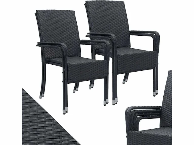 Set van 10 rotan tuinstoelen - afbeelding 1 van  1