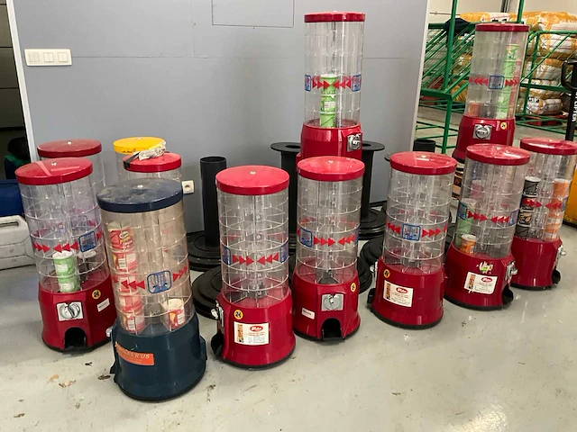 Set van 12x machines met muntjes - afbeelding 4 van  7