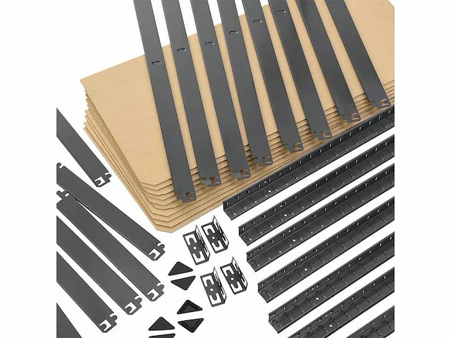 Set van 14 planken , 180x90x40 cm (hxbxd) | 1750 kg | 10 borden - afbeelding 3 van  6
