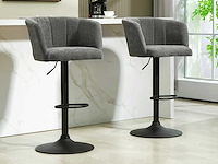 Set van 2 barkrukken, emmerrugleuning, in hoogte verstelbaar - afbeelding 1 van  6