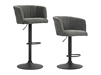 Set van 2 barkrukken, emmerrugleuning, in hoogte verstelbaar - afbeelding 3 van  6