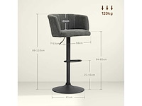 Set van 2 barkrukken, emmerrugleuning, in hoogte verstelbaar - afbeelding 4 van  6