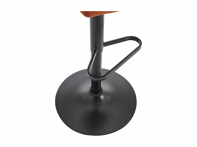 Set van 2 barkrukken in fluweel en zwart metaal - in hoogte verstelbaar - terracotta - afbeelding 7 van  18