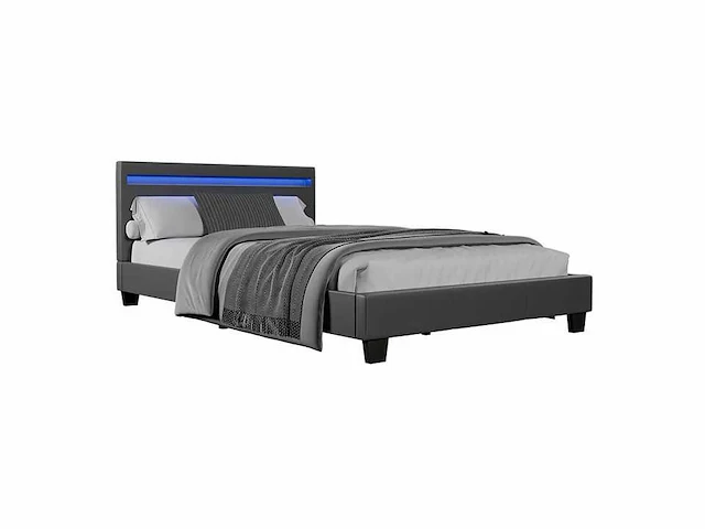 Set van 2 bedden 120x200cm met led verlichting en lattenbodem - afbeelding 3 van  10