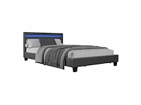 Set van 2 bedden 120x200cm met led verlichting en lattenbodem - afbeelding 3 van  10