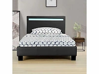 Set van 2 bedden met led verlichting en lattenbodem - 90x200cm - afbeelding 2 van  8