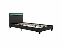 Set van 2 bedden met led verlichting en lattenbodem - 90x200cm - afbeelding 6 van  8
