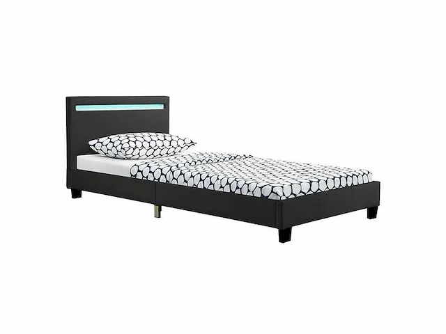 Set van 2 bedden met led verlichting en lattenbodem - 90x200cm - afbeelding 8 van  8