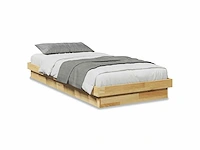Set van 2 bedframes zonder matras 80x200 cm massief eikenhout - afbeelding 2 van  9
