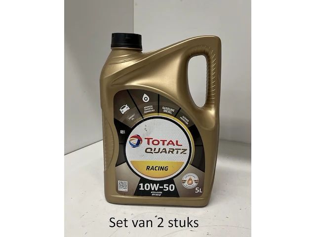 Set van 2 bidons motorolie total quartz racing 10w-50 5l - afbeelding 1 van  1