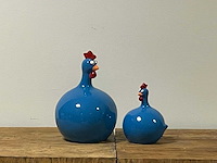 Set van 2 bolkippen h25cm & h14cm blue - afbeelding 1 van  2