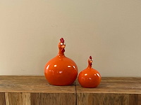 Set van 2 bolkippen h25cm & h14cm orange - afbeelding 2 van  2