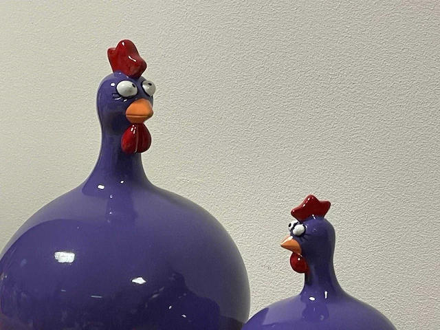 Set van 2 bolkippen h25cm & h14cm purple - afbeelding 2 van  2