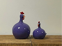 Set van 2 bolkippen h25cm & h14cm purple - afbeelding 1 van  2