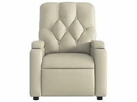 Set van 2 crèmekleurige massagefauteuils van imitatieleer - afbeelding 9 van  10