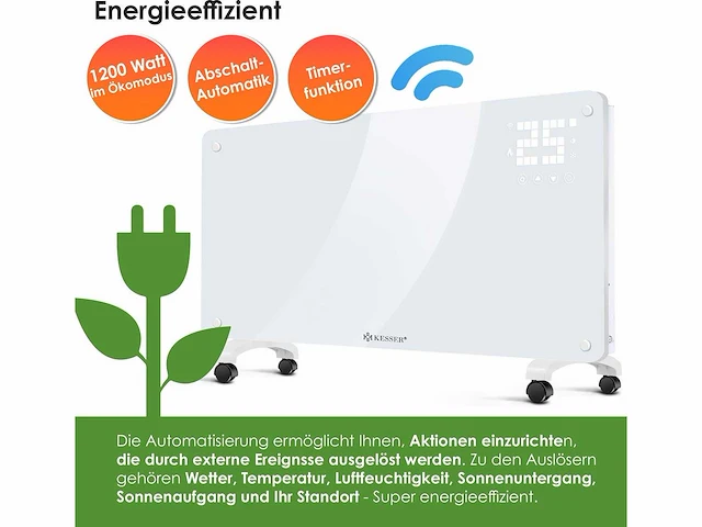 Set van 2 elektrische kachels 2500 watt - wifi - afbeelding 5 van  8
